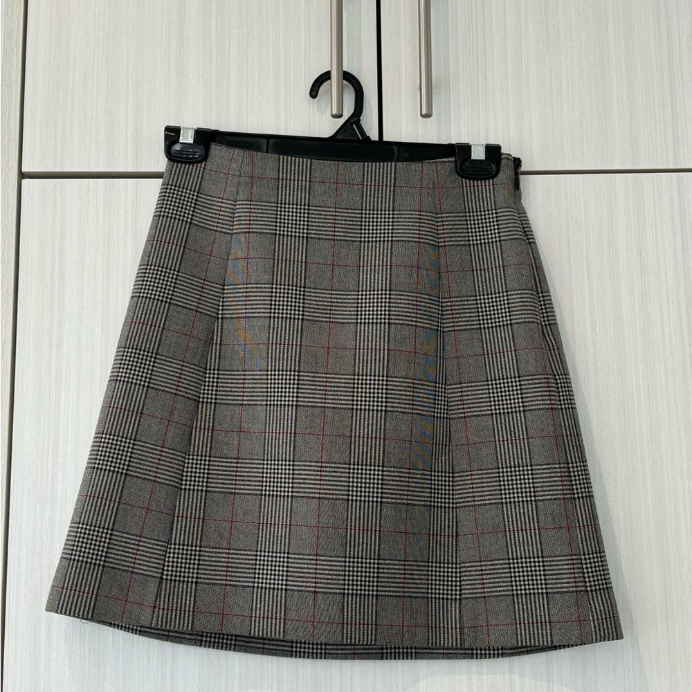 Aritzia Babaton Plaid A-Line Skirt